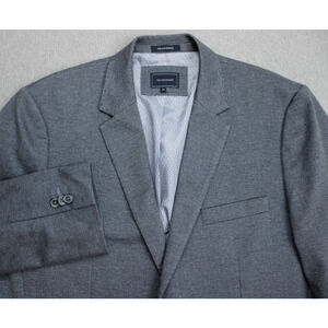 7Diamonds Blazer Mens XL Gray Stretch 2 Buttons Notch Label Unstructured